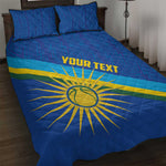 Afro Basketball Custom Rwanda Quilt Bed Set Go Champions Imigongo Folk Pattern - African Pride