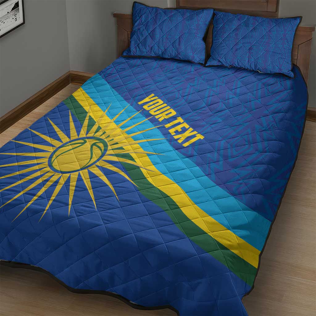 Afro Basketball Custom Rwanda Quilt Bed Set Go Champions Imigongo Folk Pattern - African Pride