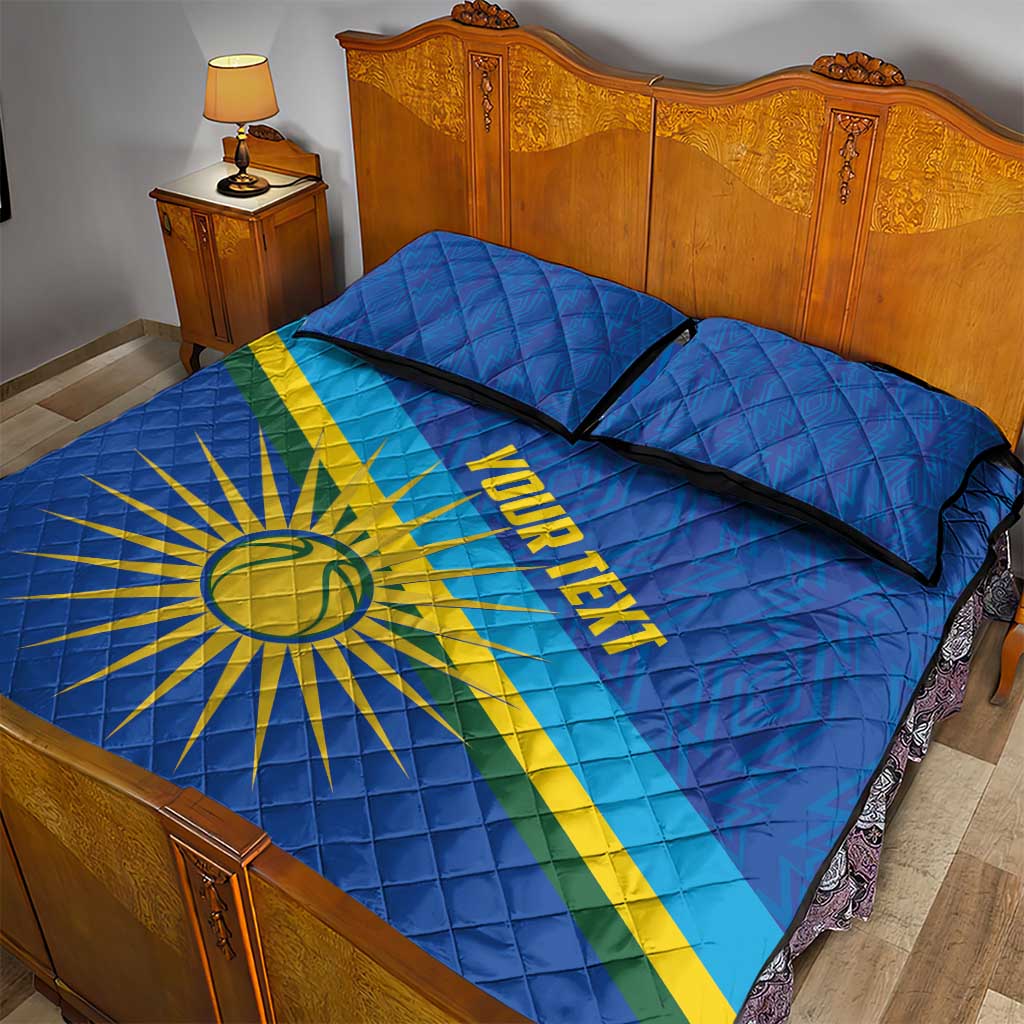 Afro Basketball Custom Rwanda Quilt Bed Set Go Champions Imigongo Folk Pattern - African Pride