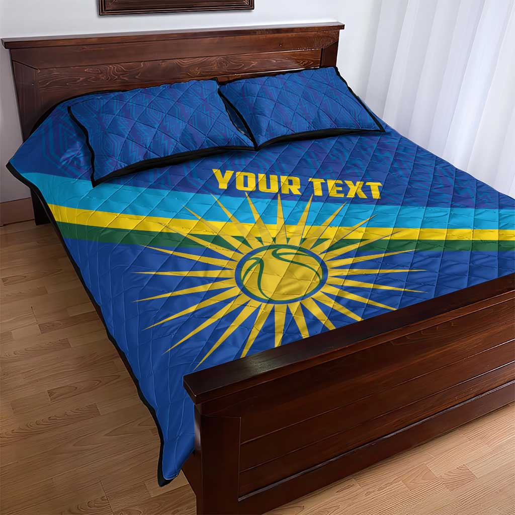 Afro Basketball Custom Rwanda Quilt Bed Set Go Champions Imigongo Folk Pattern - African Pride
