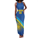 Afro Basketball Custom Rwanda Tank Maxi Dress Go Champions Imigongo Folk Pattern - African Pride
