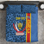 Afro Basketball Custom DR Congo Bedding Set Come On Leopards Skin Pattern - African Pride
