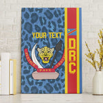 Afro Basketball Custom DR Congo Canvas Wall Art Come On Leopards Skin Pattern - African Pride