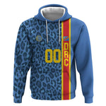 Afro Basketball Custom DR Congo Hoodie Come On Leopards Skin Pattern - African Pride