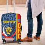Afro Basketball Custom DR Congo Luggage Cover Come On Leopards Skin Pattern - African Pride