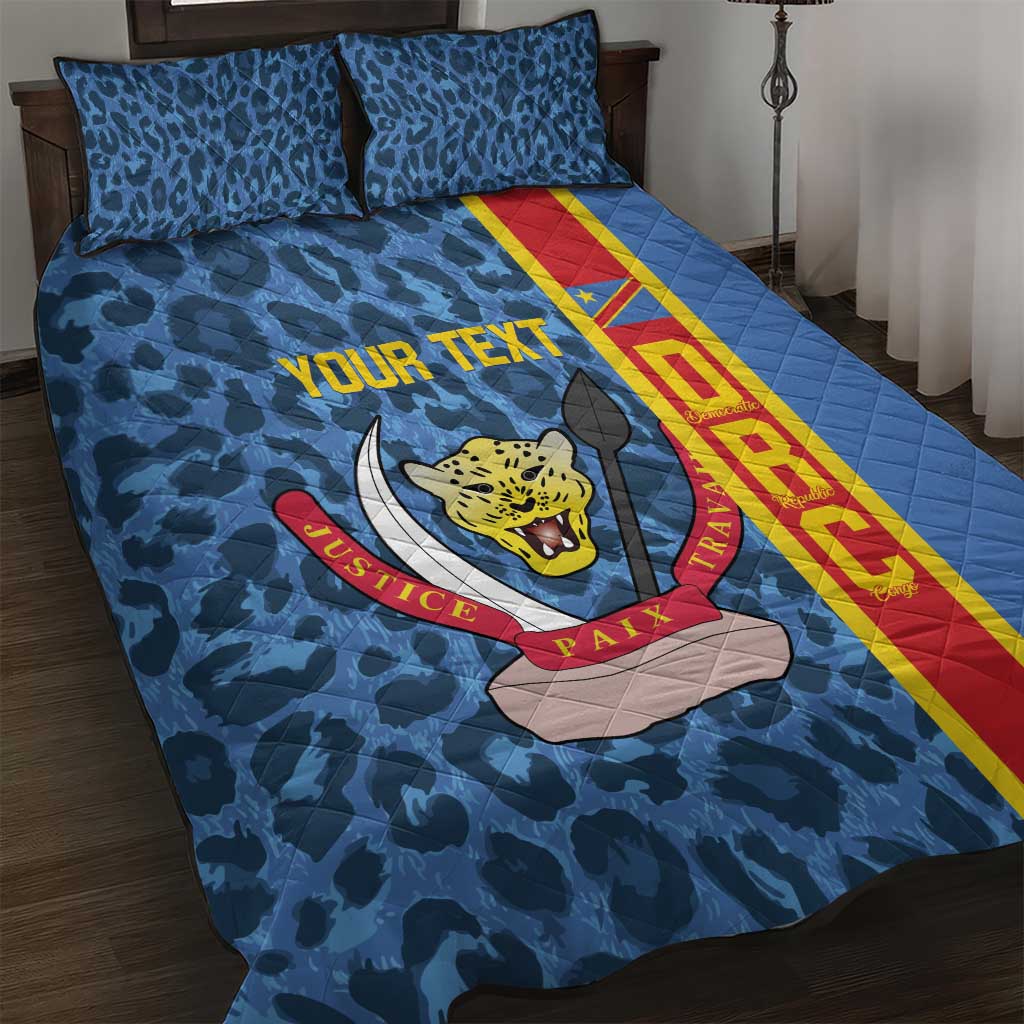 Afro Basketball Custom DR Congo Quilt Bed Set Come On Leopards Skin Pattern - African Pride