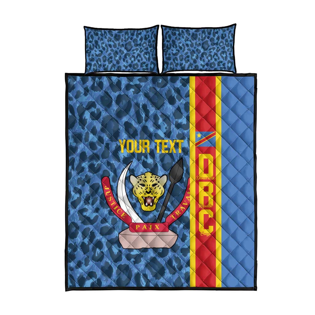 Afro Basketball Custom DR Congo Quilt Bed Set Come On Leopards Skin Pattern - African Pride
