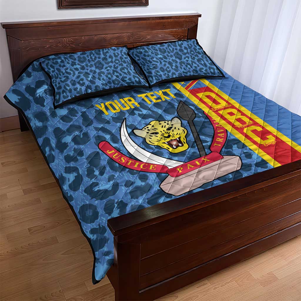 Afro Basketball Custom DR Congo Quilt Bed Set Come On Leopards Skin Pattern - African Pride