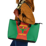 Afro Basketball Custom Madagascar Leather Tote Bag Come On Angel Manzano - African Pride