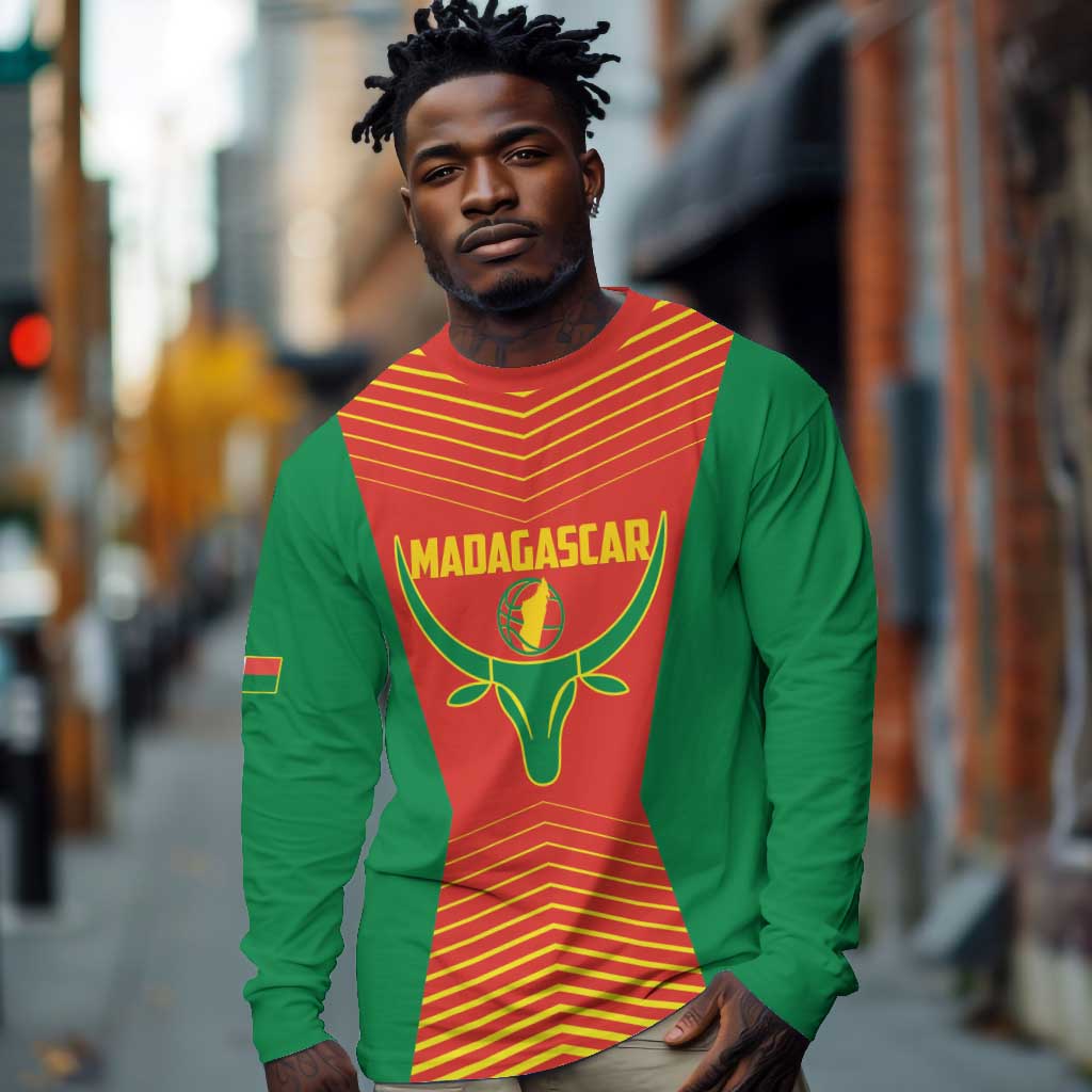 Afro Basketball Custom Madagascar Long Sleeve Shirt Come On Angel Manzano - African Pride