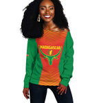 Afro Basketball Custom Madagascar Off Shoulder Sweater Come On Angel Manzano - African Pride