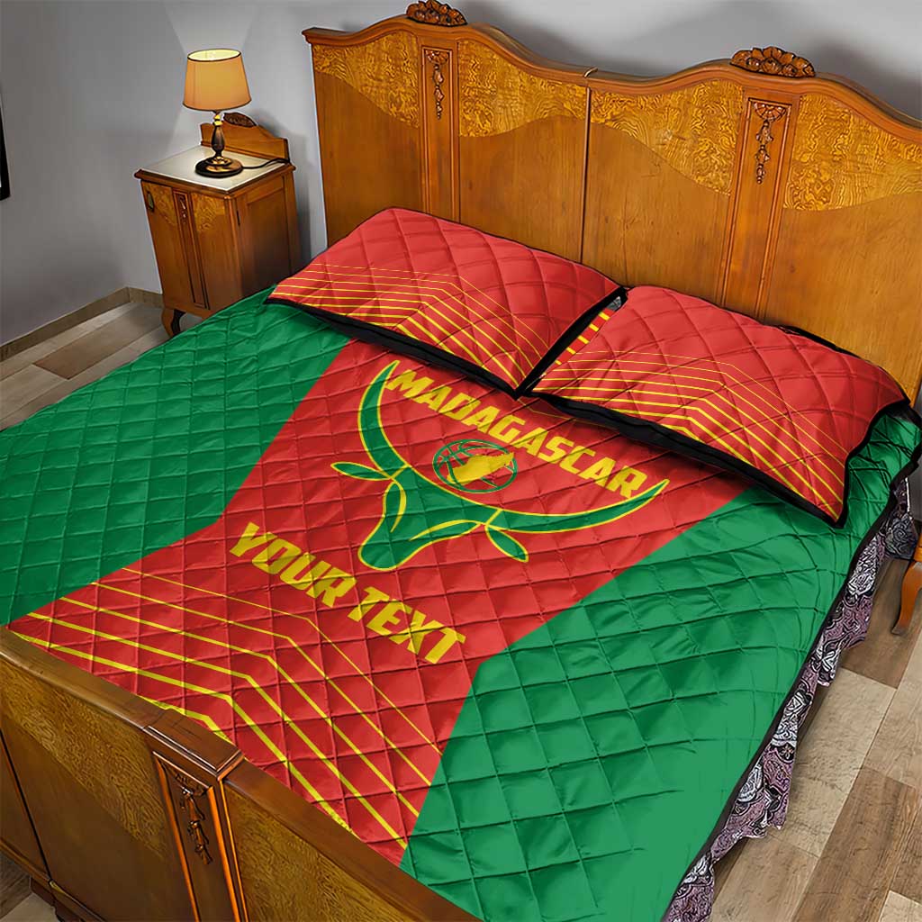 Afro Basketball Custom Madagascar Quilt Bed Set Come On Angel Manzano - African Pride