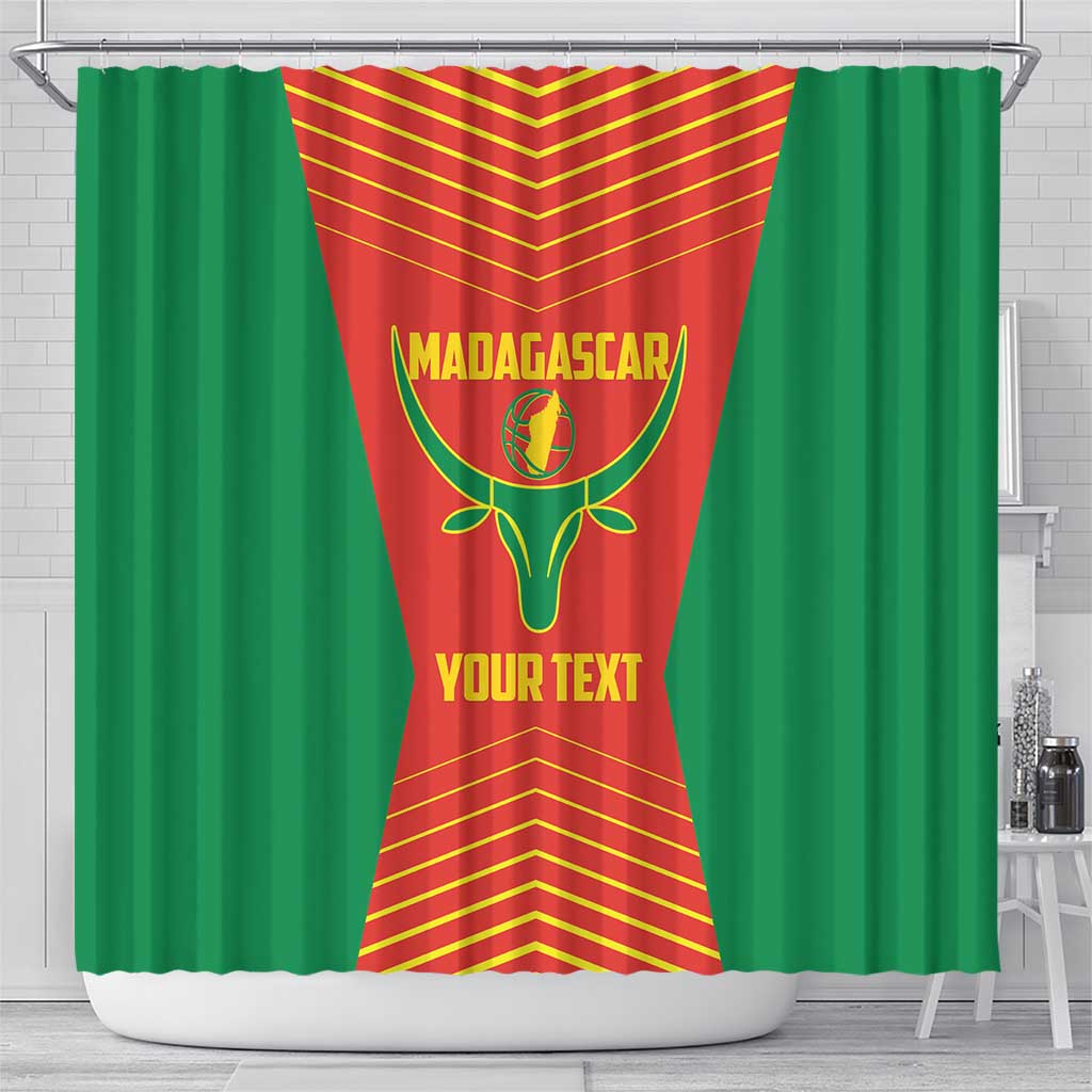 Afro Basketball Custom Madagascar Shower Curtain Come On Angel Manzano - African Pride