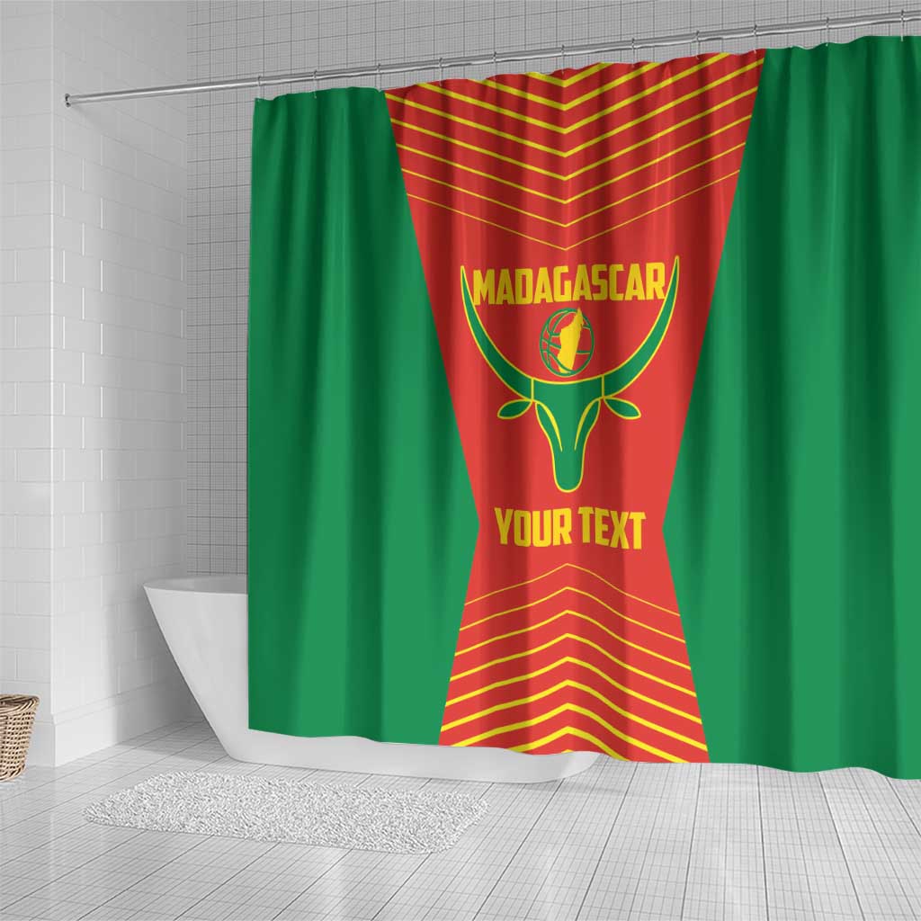 Afro Basketball Custom Madagascar Shower Curtain Come On Angel Manzano - African Pride