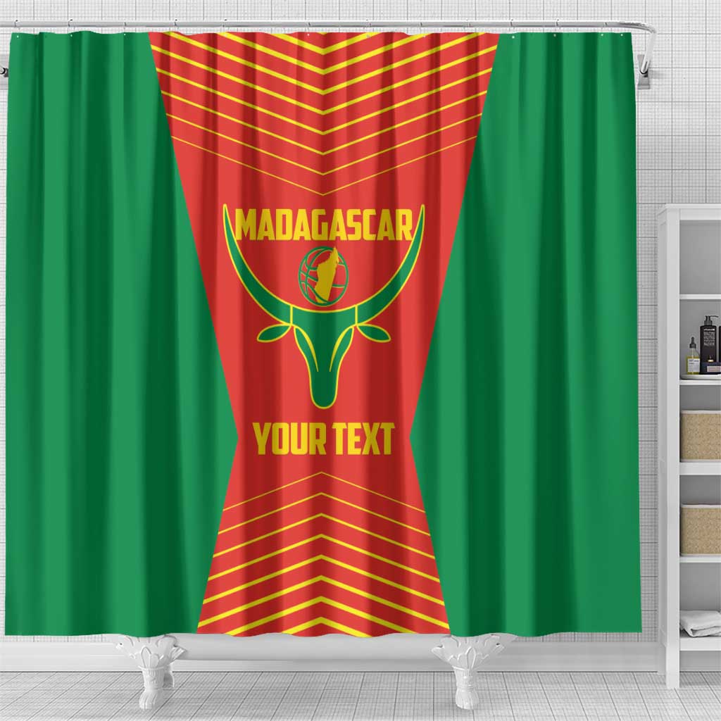 Afro Basketball Custom Madagascar Shower Curtain Come On Angel Manzano - African Pride