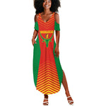 Afro Basketball Custom Madagascar Summer Maxi Dress Come On Angel Manzano - African Pride