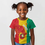 Afro Basketball Custom Guinea Kid T shirt Syli Nationale African Pattern - African Pride