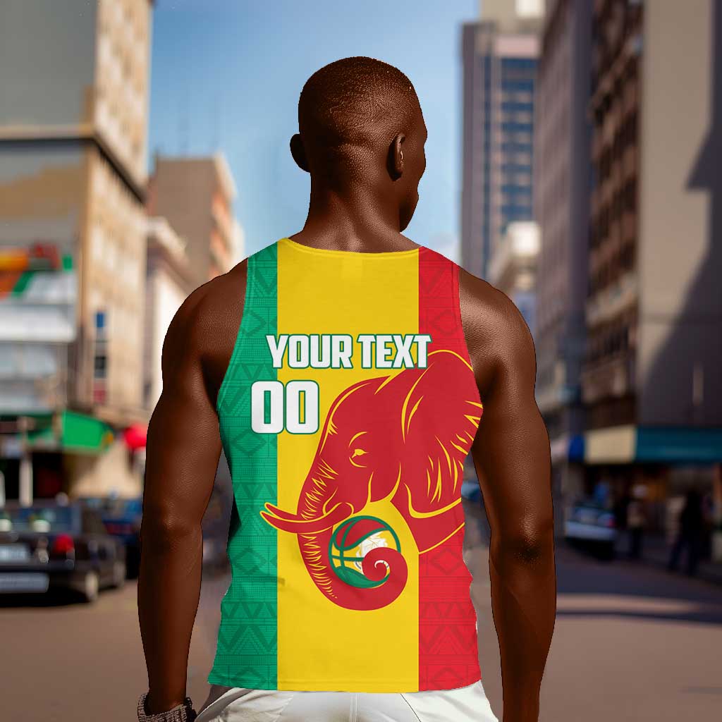 Afro Basketball Custom Guinea Men Tank Top Syli Nationale African Pattern - African Pride