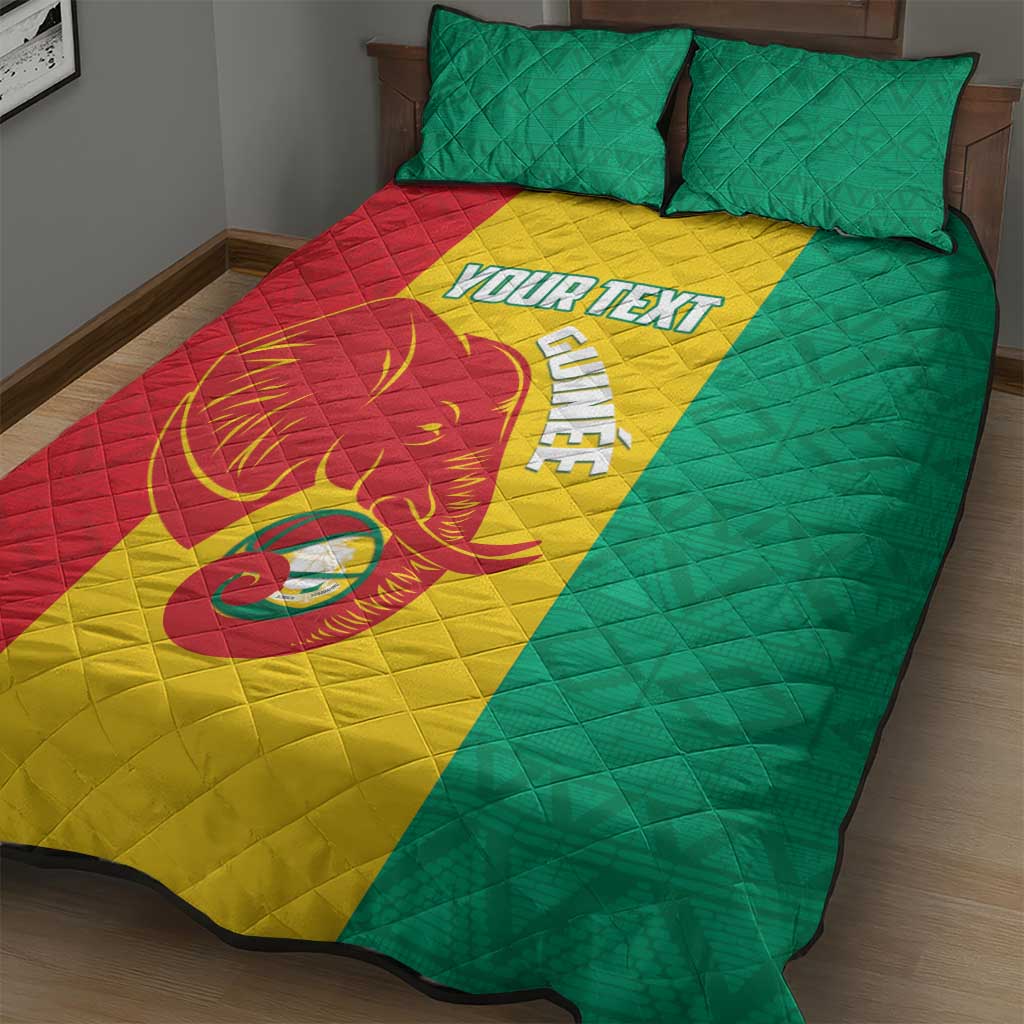 Afro Basketball Custom Guinea Quilt Bed Set Syli Nationale African Pattern - African Pride