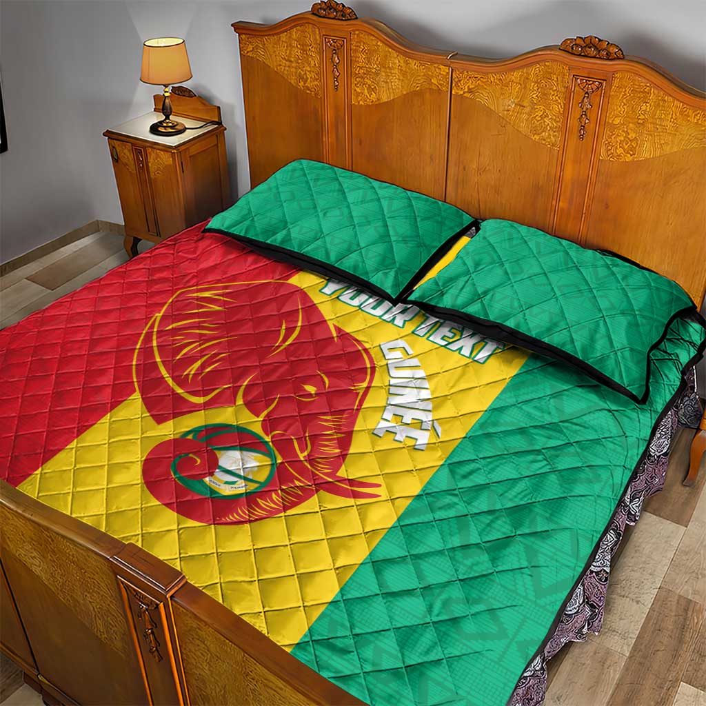 Afro Basketball Custom Guinea Quilt Bed Set Syli Nationale African Pattern - African Pride