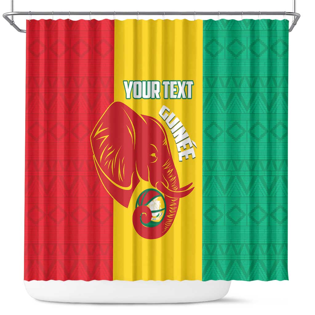 Afro Basketball Custom Guinea Shower Curtain Syli Nationale African Pattern - African Pride
