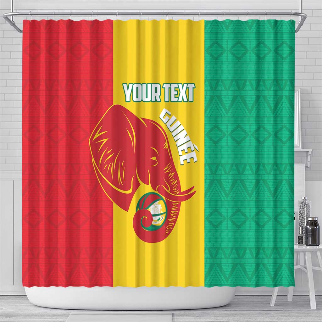 Afro Basketball Custom Guinea Shower Curtain Syli Nationale African Pattern - African Pride