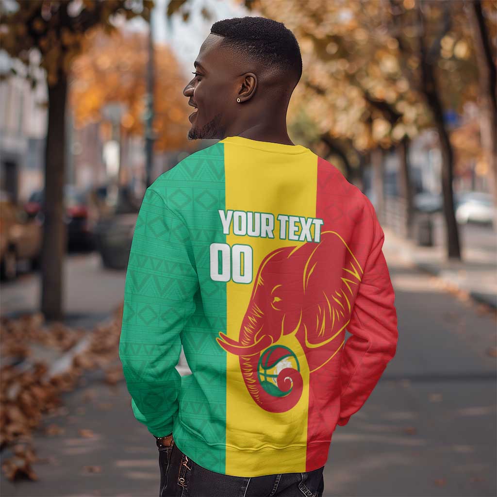 Afro Basketball Custom Guinea Sweatshirt Syli Nationale African Pattern - African Pride
