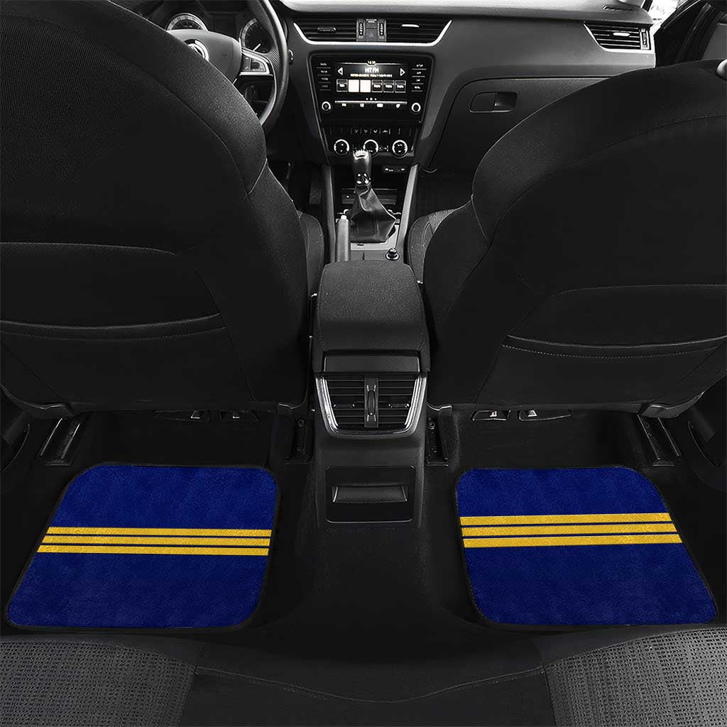 Personalized Afro Buffalo Soldiers Car Mats BSMC United States Army Blue