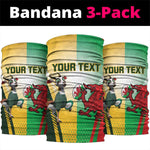Custom South Africa And Wales Rugby Neck Gaiter Springboks Welsh Mascots Dynamic Version LT14