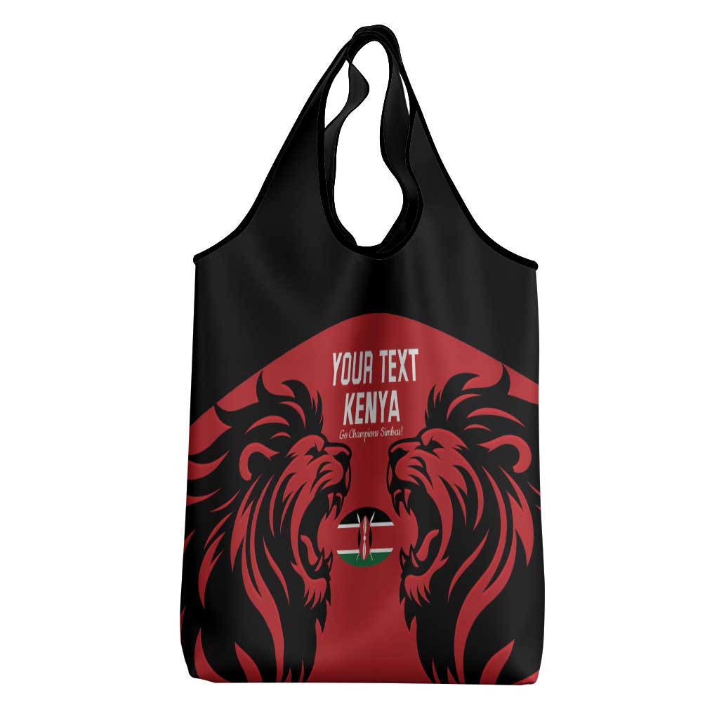 Custom Kenya Rugby Grocery Bag 2024 Go Champions Simbas - Red