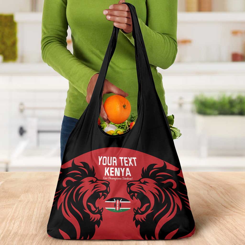 Custom Kenya Rugby Grocery Bag 2024 Go Champions Simbas - Red