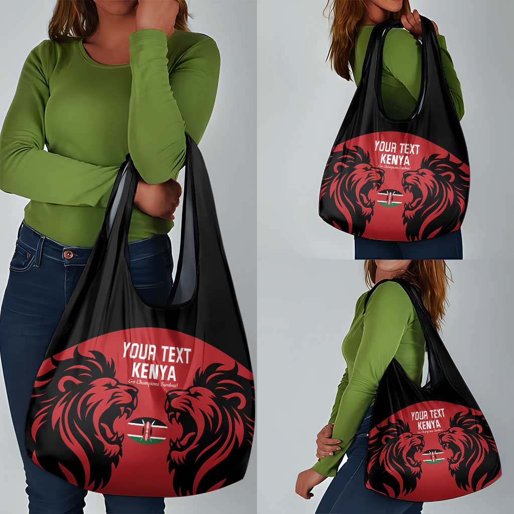 Custom Kenya Rugby Grocery Bag 2024 Go Champions Simbas - Red