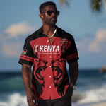Custom Kenya Rugby Hawaiian Shirt 2024 Go Champions Simbas - Red