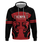 Custom Kenya Rugby Hoodie 2024 Go Champions Simbas - Red
