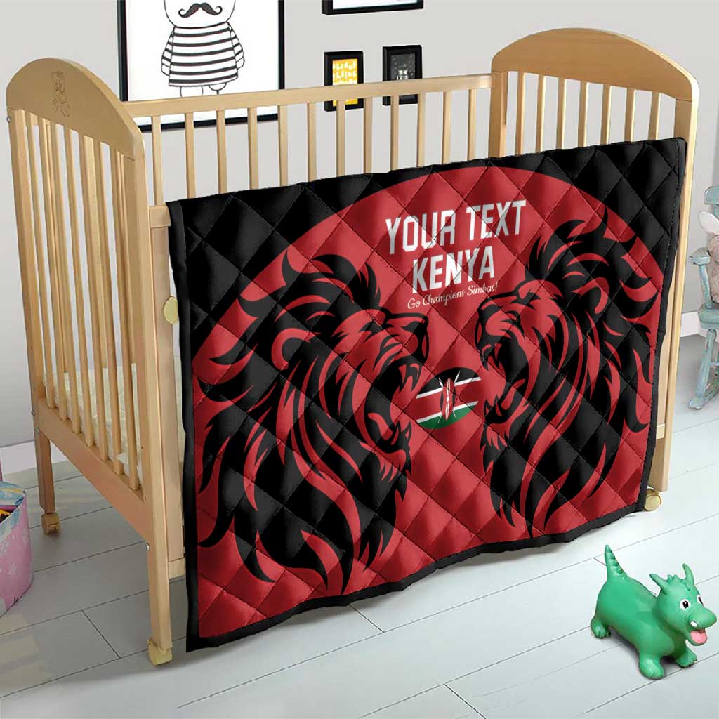 Custom Kenya Rugby Quilt 2024 Go Champions Simbas - Red