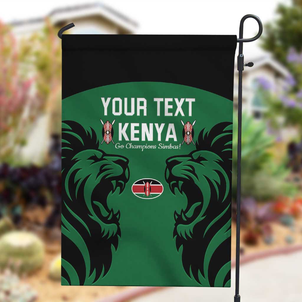 Custom Kenya Rugby Garden Flag 2024 Go Champions Simbas - Green