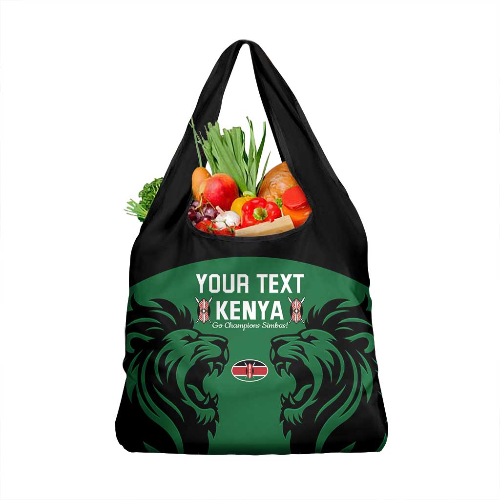 Custom Kenya Rugby Grocery Bag 2024 Go Champions Simbas - Green
