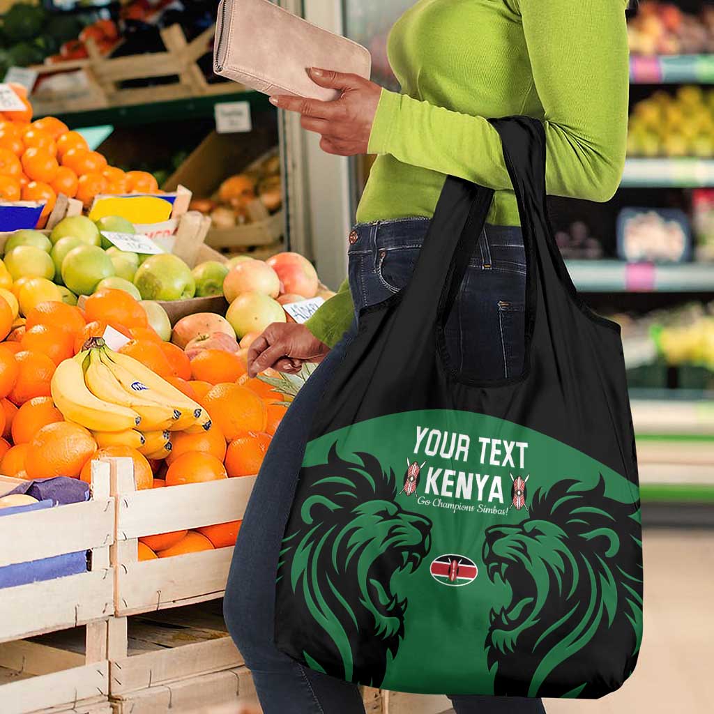 Custom Kenya Rugby Grocery Bag 2024 Go Champions Simbas - Green