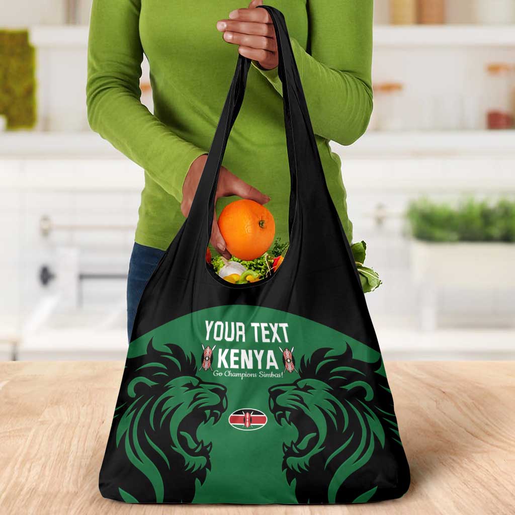 Custom Kenya Rugby Grocery Bag 2024 Go Champions Simbas - Green
