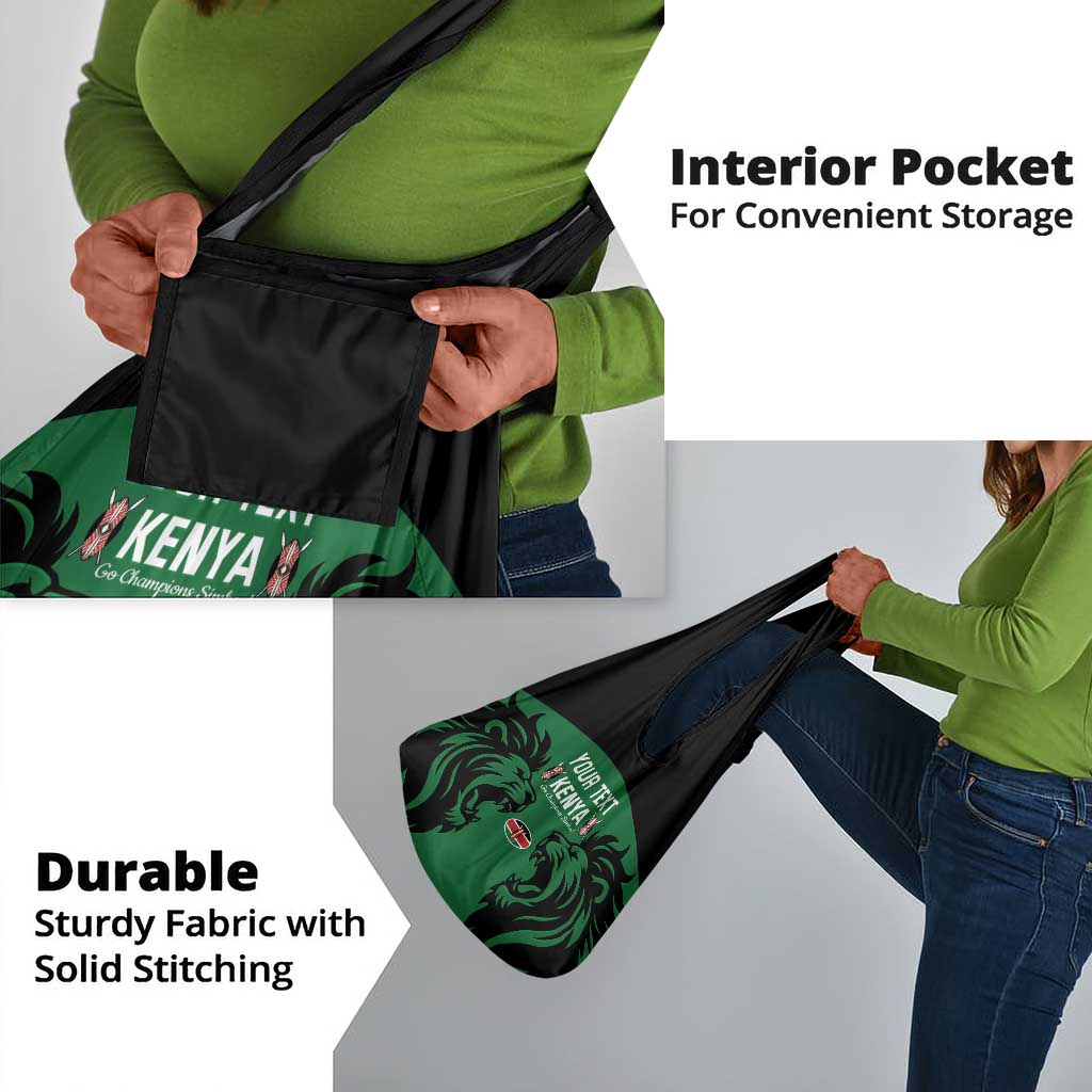 Custom Kenya Rugby Grocery Bag 2024 Go Champions Simbas - Green