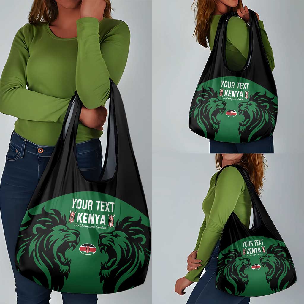 Custom Kenya Rugby Grocery Bag 2024 Go Champions Simbas - Green