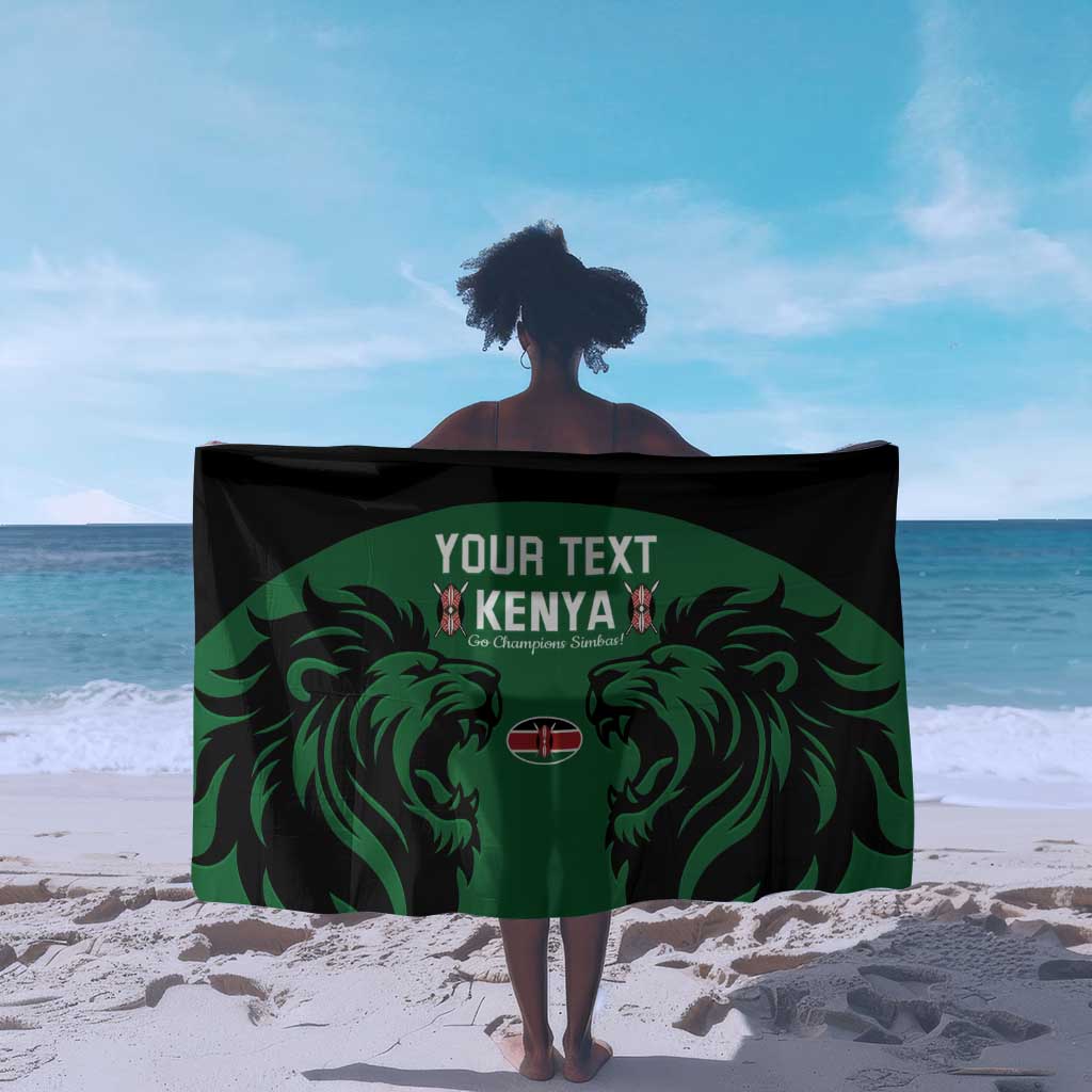Custom Kenya Rugby Sarong 2024 Go Champions Simbas - Green