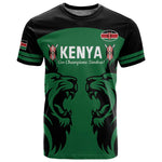 Custom Kenya Rugby T shirt 2024 Go Champions Simbas - Green