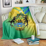 Presonalised Gabon Blanket Coat Of Arms With Flag Gradient Style