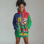 Namibia Independence Day Hoodie Dress Coat Of Arms Curve Style