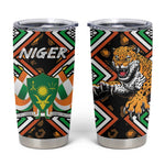 Personalized Afro Niger Tumbler Cup Leopard Ankara African Pattern