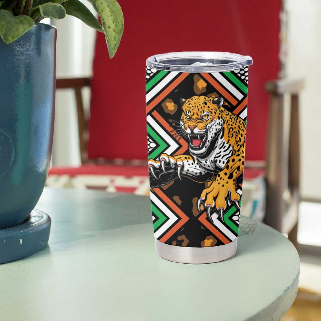 Personalized Afro Niger Tumbler Cup Leopard Ankara African Pattern