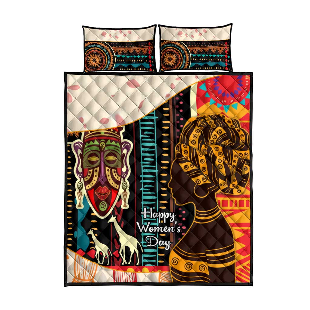 Africa International Women Day Quilt Bed Set African Pattern