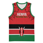 Custom Kenya Football Basketball Jersey Go Harambee Stars African Pattern - African Pride
