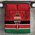 Custom Kenya Football Bedding Set Go Harambee Stars African Pattern